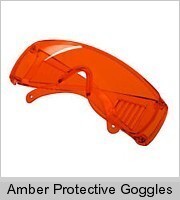 Amber tinted protective goggles