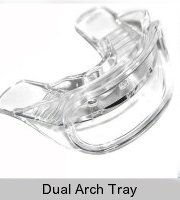 Non-moldable dual arch whitening trays